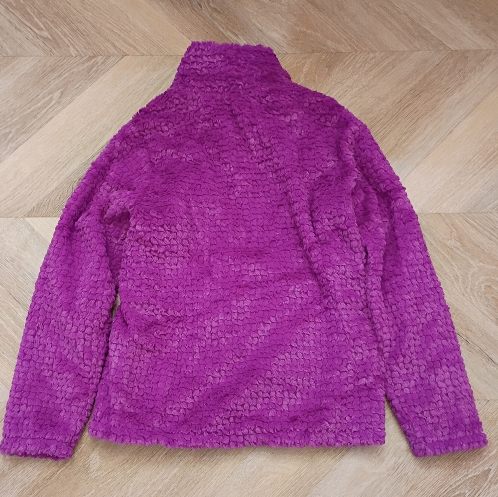 NWT The North Face Girls Magenta Laurel Full Zip Fleece Jacket S 7/8 & L 14/16 - Picture 2 of 3